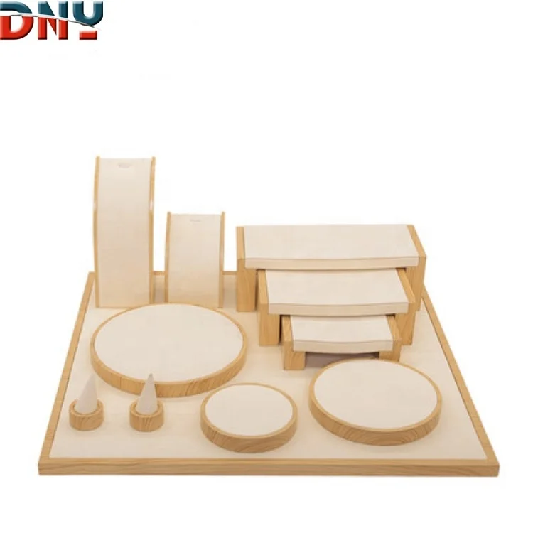 Hot sale jewelry display stand wood jewelry display for bracelet ring earrings necklace