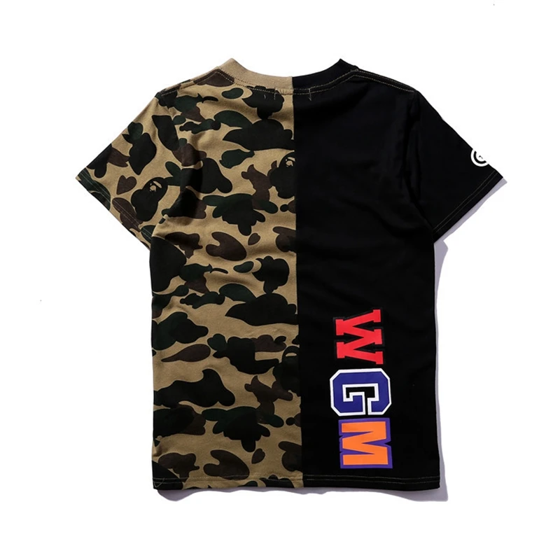 
Low MOQ Good Quality Fast Delivery Kinds Of Name Brand T-shirt Usa Famous Brand T-shirts Shark Camouflage T-shirt 100% Cotton 