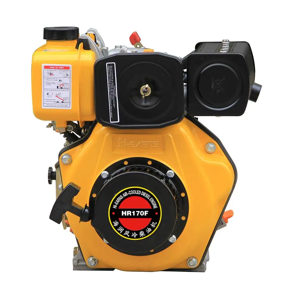 Chinese 170F Air-cooled single cylinder 4-stroke recoil start  diesel engine