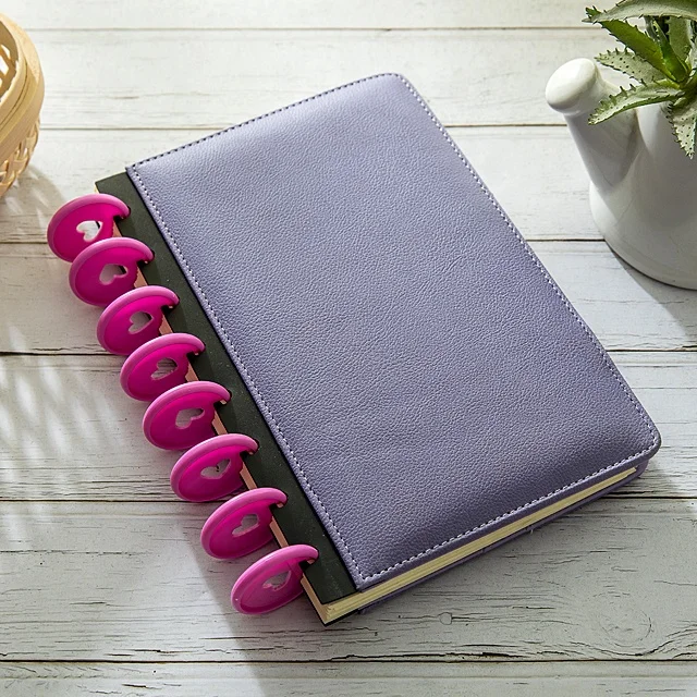 disc bound plastic cover  pu notebook