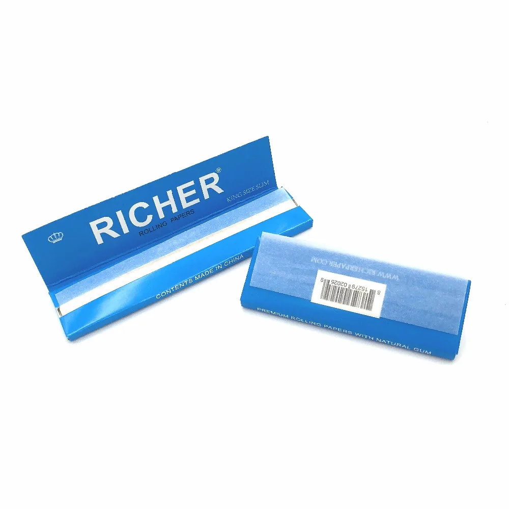 Custom bleached cigarette rolling papers 70*36mm