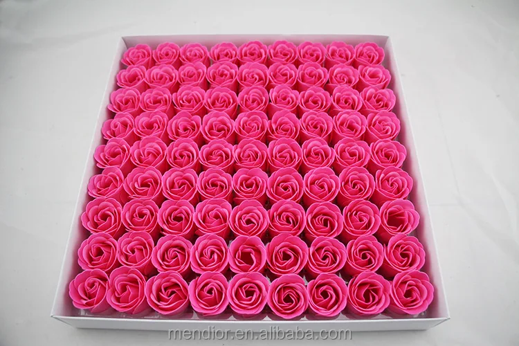 Menior dissolving paper soap pink rose flower soap OEM