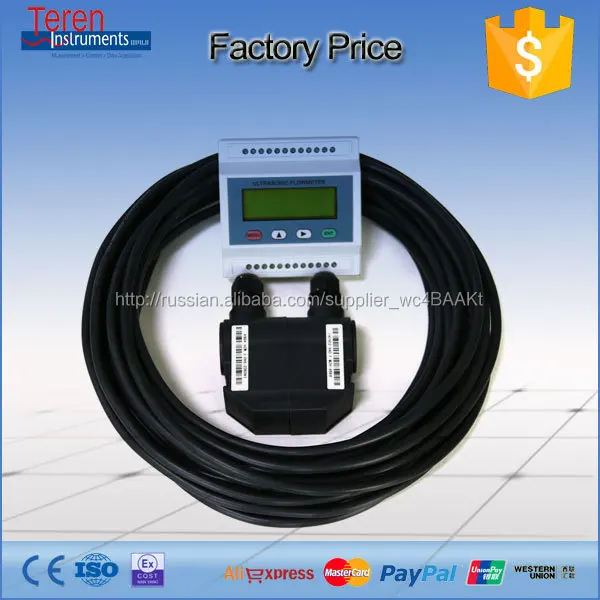 Высокая точность исправлена тип зажим на ультразвуковой морская вода расходомер