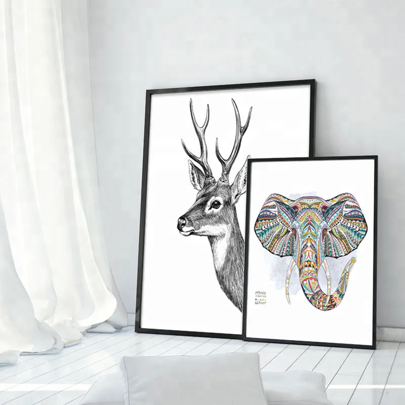 
Factory custom black wooden picture photo frame 50x70 