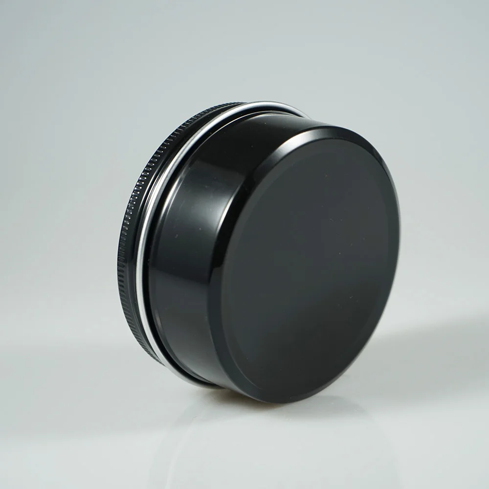 Trade assurance 15g 30g 50g 100g black aluminum can ,coffee scrub jar , empty beard oil container