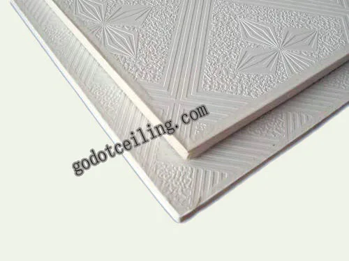 
Godot 2017 hot sale high quality pvc laminated gypsum ceiling tiles 