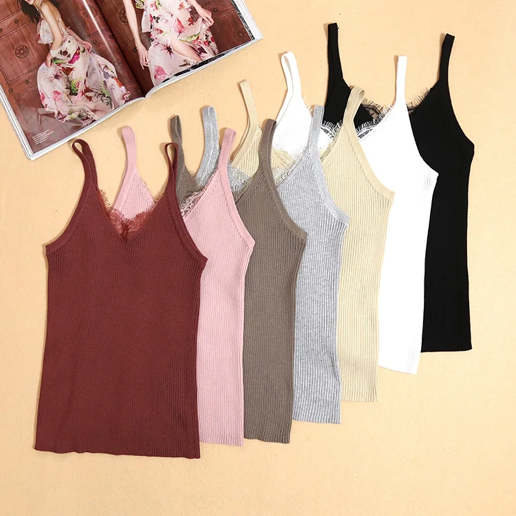 
Summer Knitwear Sweater Tops with Lace, Tight Sexy Knitwear Sweater 