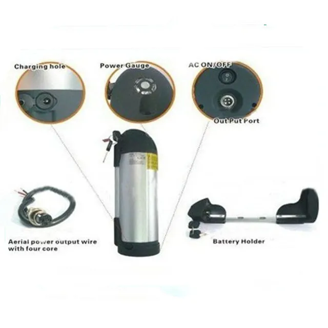 48V 16Ah 1000W Black Li-ion Water Kettle E-Bike Battery For Bafang