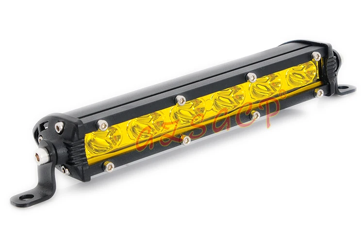 New super bright Oval lens slim yellow 18w cheap 12 volt car led light bar