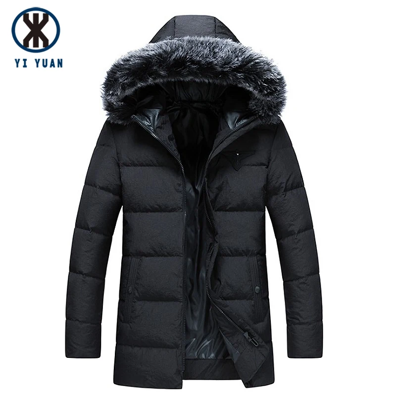 custom wholesale black long puffer parka jackets with hoody men fur parka for winter clothing man clothes