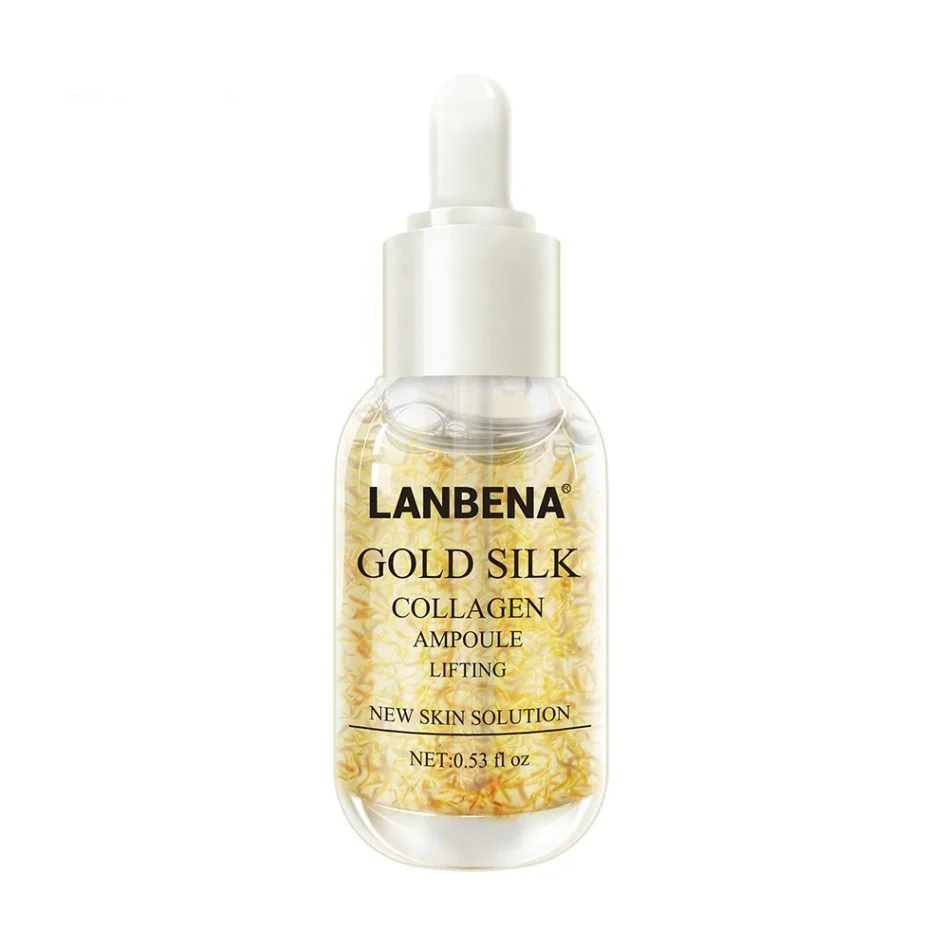 
Gold Silk Acido Hialuronico Face Serum Collagen Ampoule Pure Foil Essence Serum Anti Wrinkle Anti-Aging Serum 