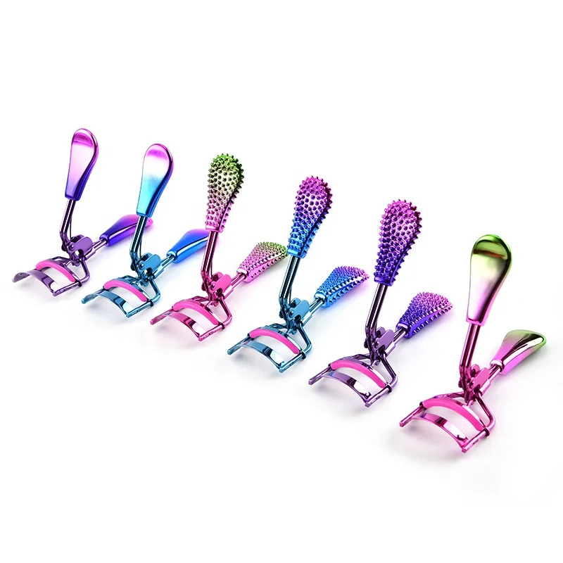 Beautiful Mini Roll Warped Eyelash Curler Plating Handle Portable ABS Material Partial Lash Curler Salon Use Lash Lift Feature