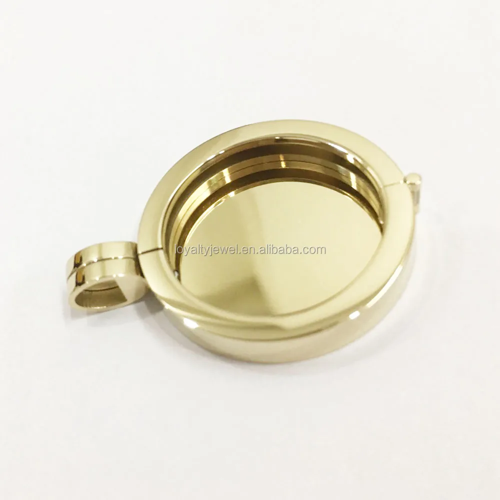Stainless steel frame pendant coin locket