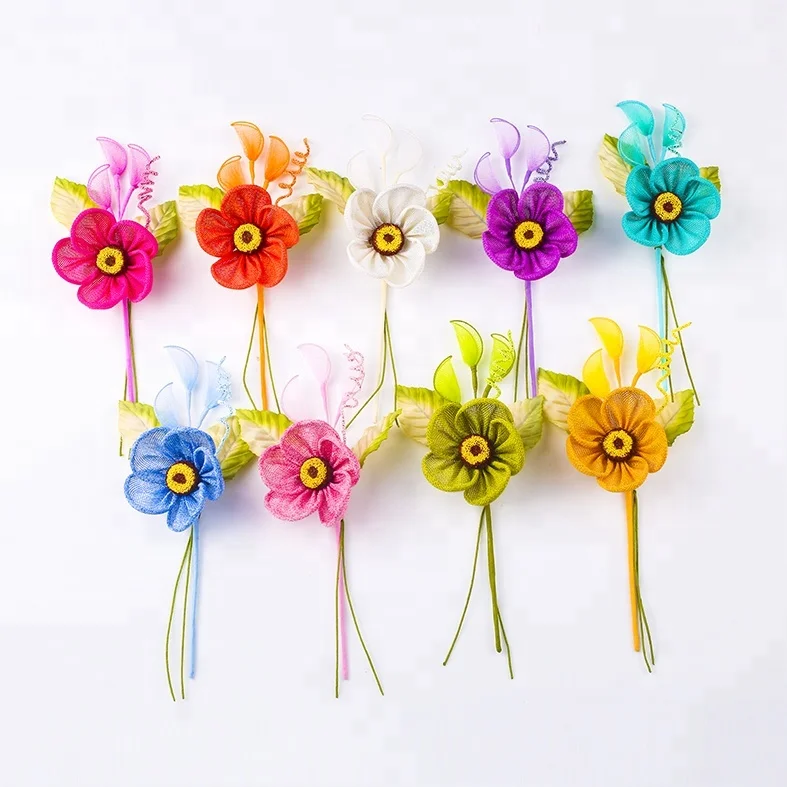 multi colored handmade   artificial flower for decoration
