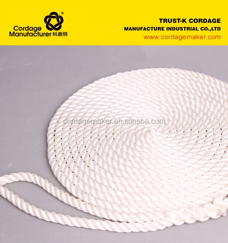 Decoration Factory Price Polyester Twisted Rope, White Polyester Rope