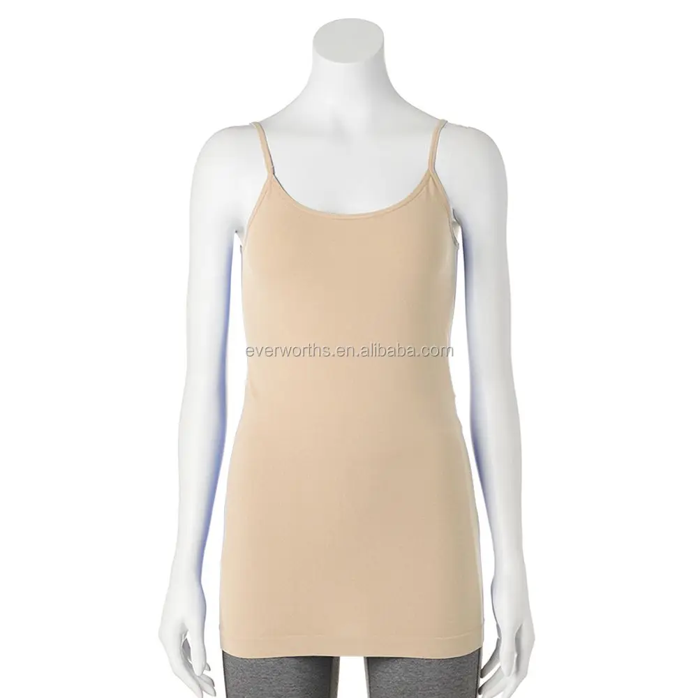 Women Seamless Tunic Length Cami Slip Dress