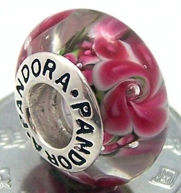 
925 Sterling Silver Charms Crystal Lampwork & Glass Blue Zh123 Aigs AF Zh 