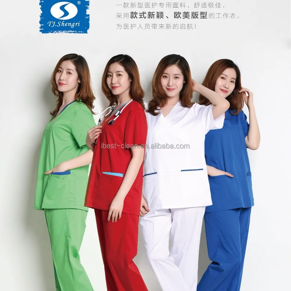 
2018 new style OEM medical hospital scrubs uniform cherokee scrubs 