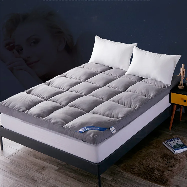 Customer designs foam 100% polyester feather mattress topper supports OEM and ODM