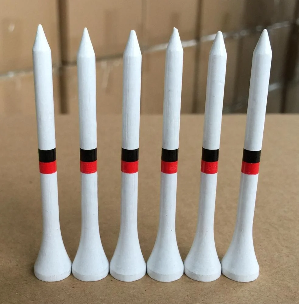Special striped bamboo golf tee in various color different size