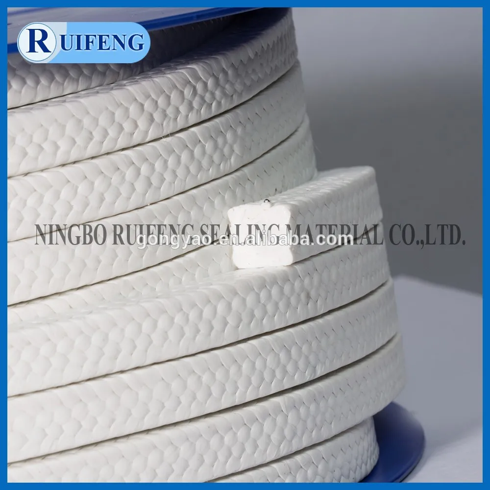 Pure PTFE braided packing for mechanical sealing