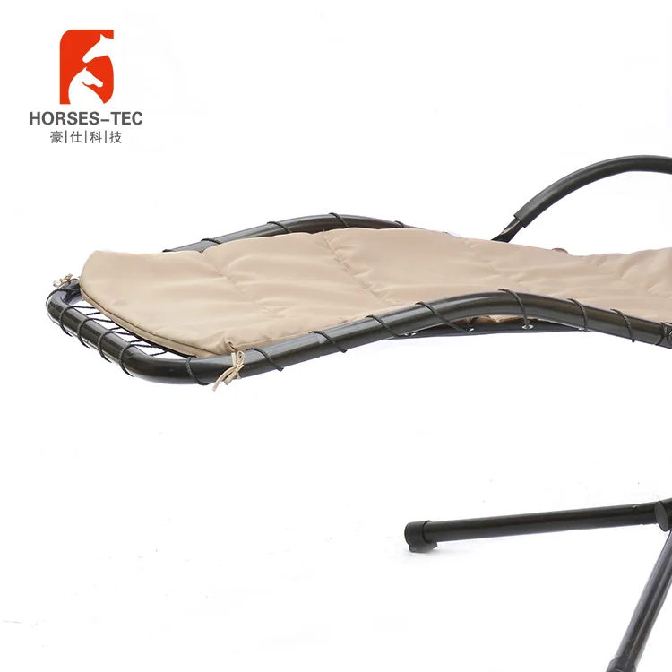 Portable garden camping hammock with heavy duty steel frame stand