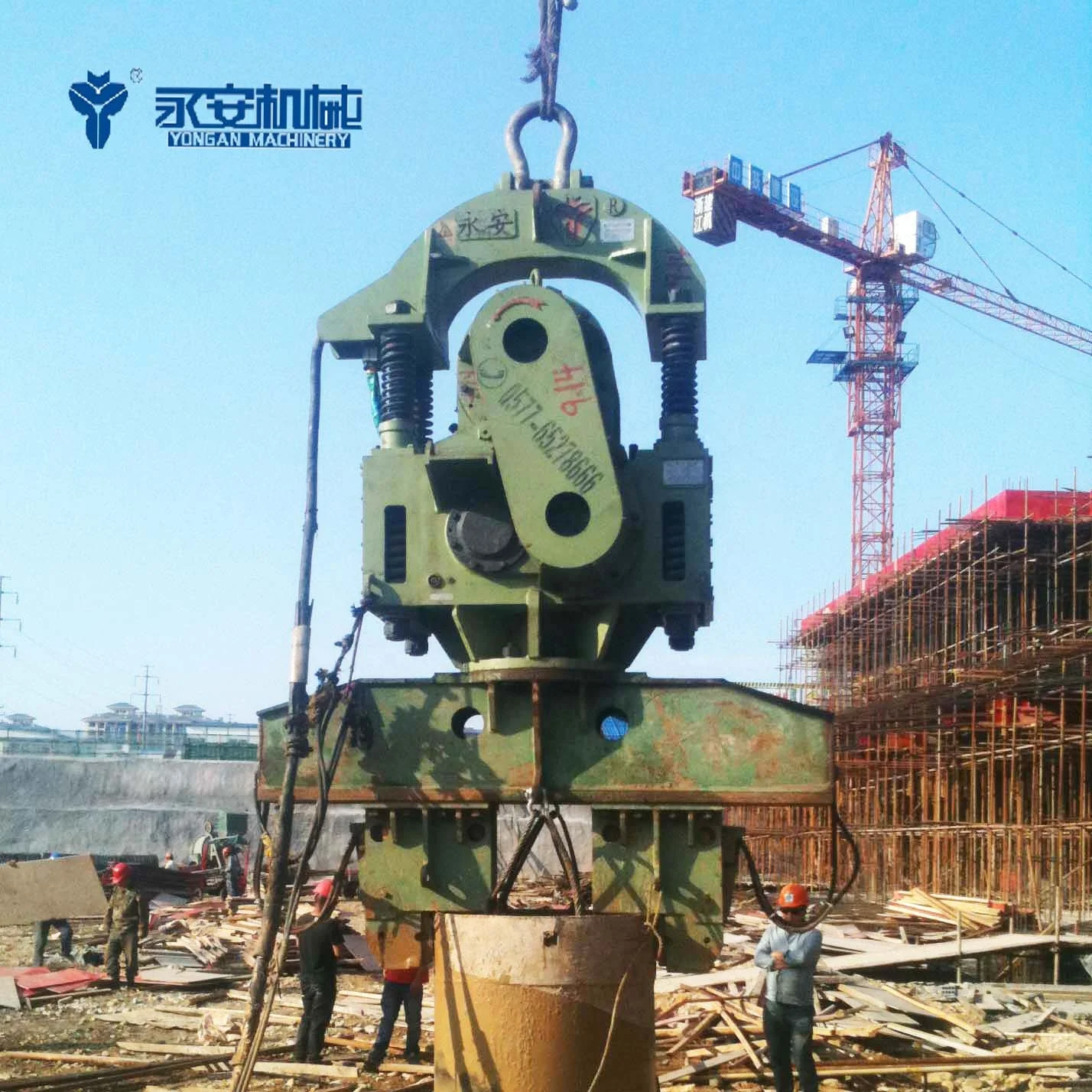 DZJ150 Marine pile driving machine Electric vibro hammer machine for pilling work
