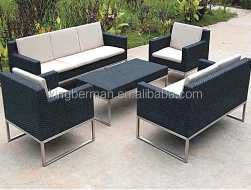 White Outdoor Rattan Furniture Set Garden Furniture Sofa set Aluminum Outdoor furniture Sofa