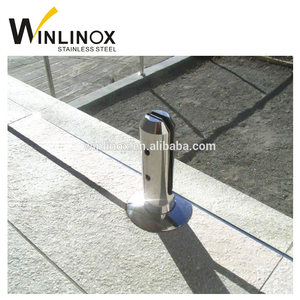 Winlinox inox balcony frameless glass railing, railing fittings