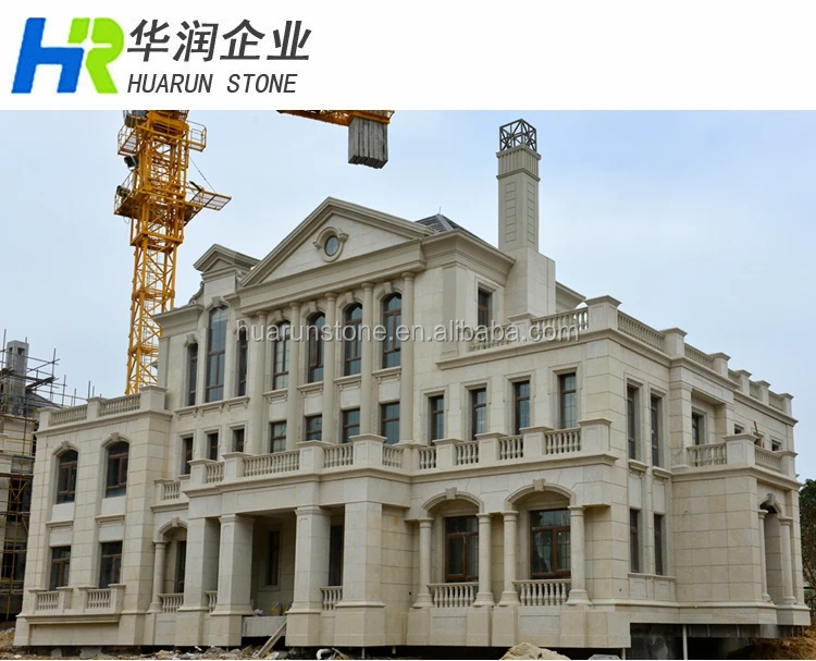 Настенная облицовка для виллы из известняка и французского дерева