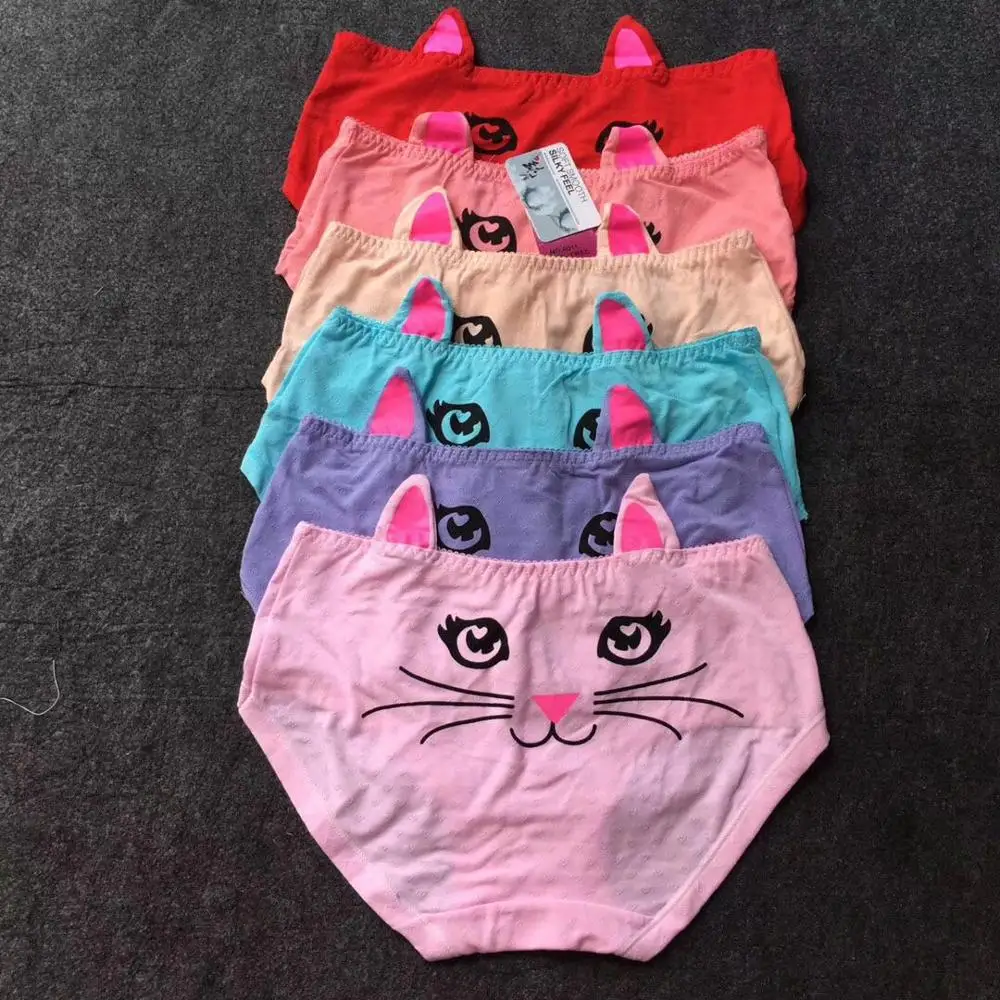 Fashion hot selling new design cotton animal panty cat panty underwear for Vietnam Cambodia