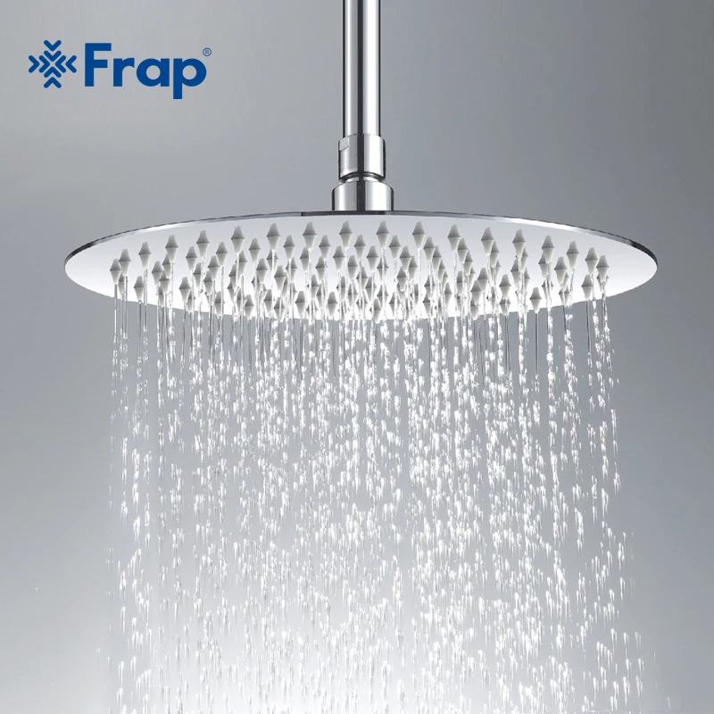 GAPPO 1PC 300*300mm High Quality Round 304 Stainless Steel Rainfall Shower Faucet Overhead Shower G28