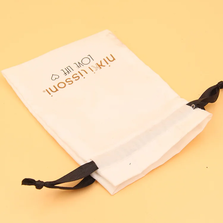 Wholesale Customized Small Personalized Drawstring Jewelry Satin Bags