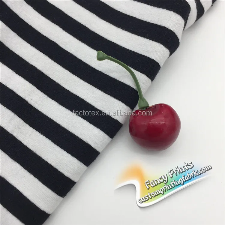 Custom Popular And Cheap Cotton Spandex Striped Stretch Fabric