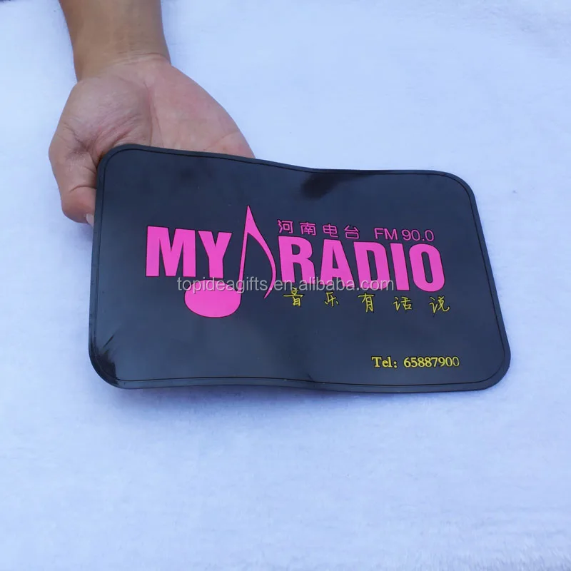 Personalized Design Corporate Logo Rubber PVC Silicone Mobil Phone Anti Slip Mat Cheap Price