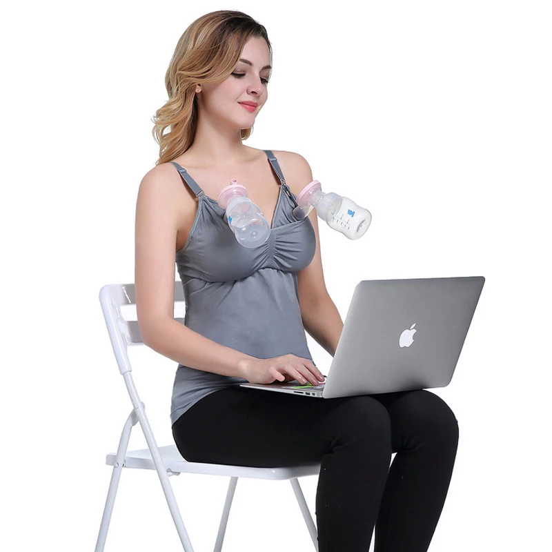 Хэндс-фри насос майка Грудное вскармливание кофточки Блузка 2 в 1 разных цветов, майка для кормления бесшовные разных цветов, майка для кормления для беременных Бюстгальтер-майка