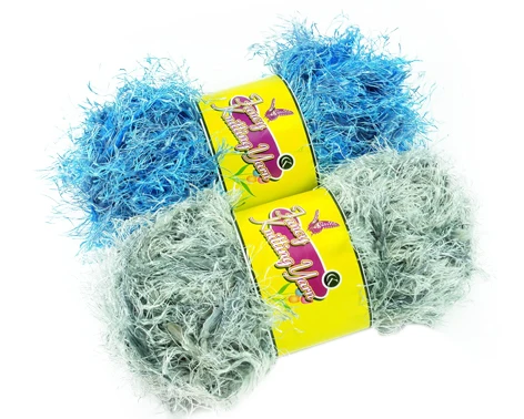 Пушистая пряжа для вязания, перо, искусственный мех, пряжа для ресниц