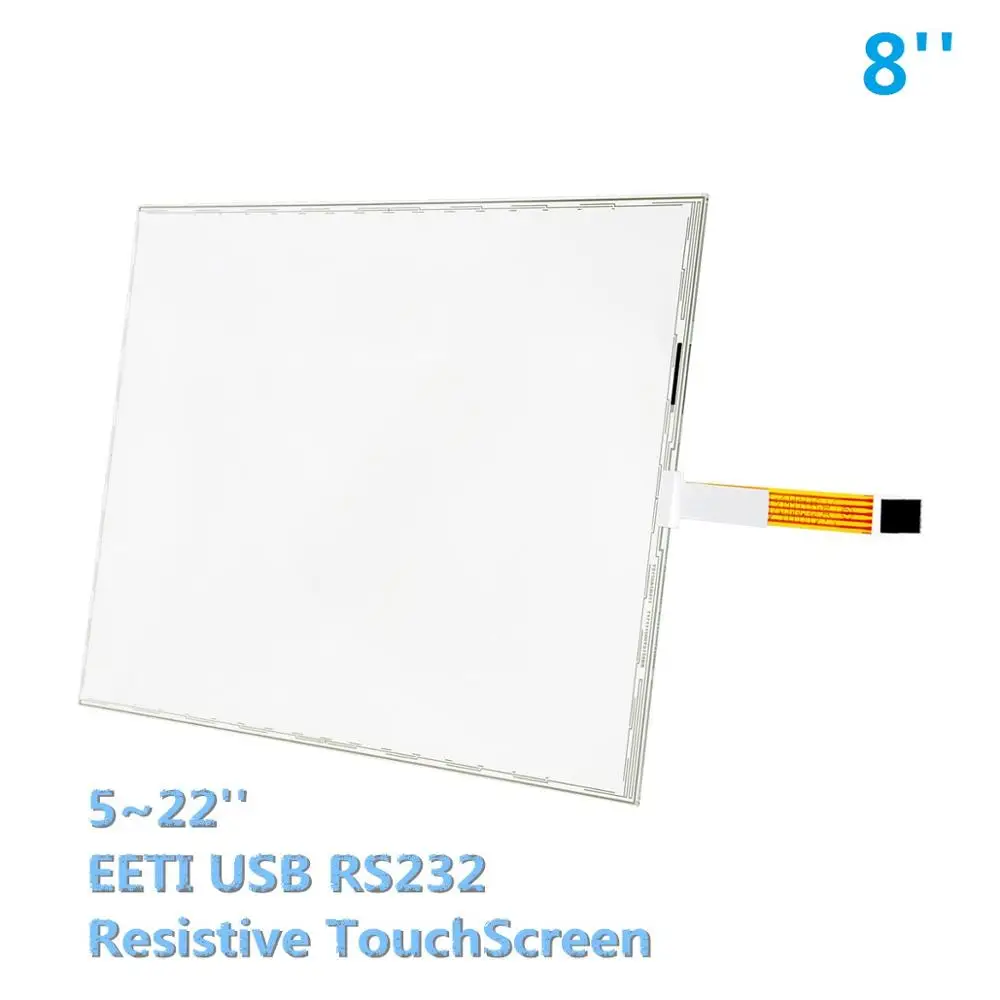 technology 17 touch screen panels 8 inch small tft lcd monitors led display dustproof resistive transparent glass touchscreen