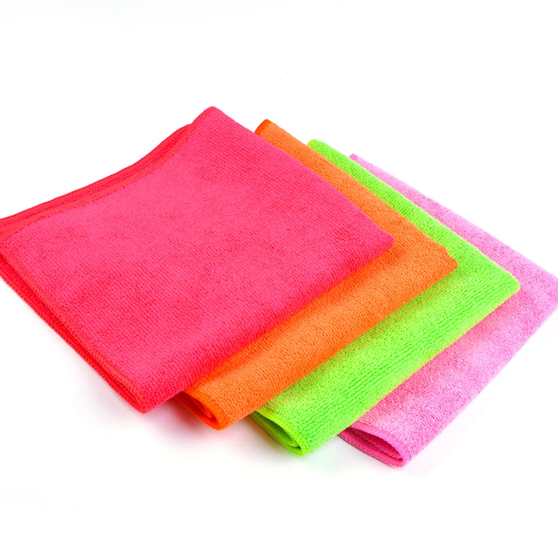 Kitchen Restaurant White Printed Cleaning Hand Towels Wholesale Wash Cloth with Custom