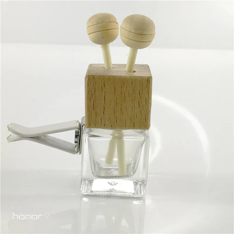 
High Quality Square Clear 10 ml Mini Perfume Bottle Empty Hanging Car Air Freshener Perfume Holder 