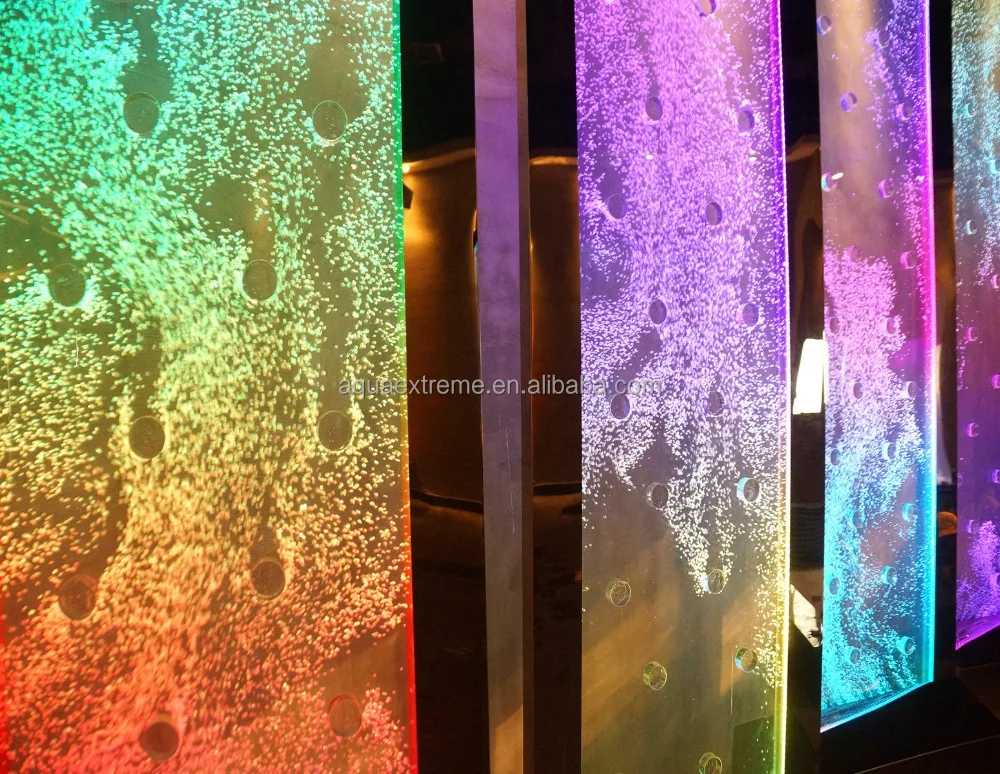 2.6ft x 11ft Hight Digital Water Bubble wall High-end Rose Gold Frame latest design