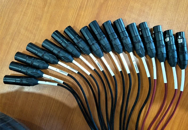 Multi Channel Stage Snake Cable with XLR return and Mic Out 16 Channels 30m for Stage LED Screen