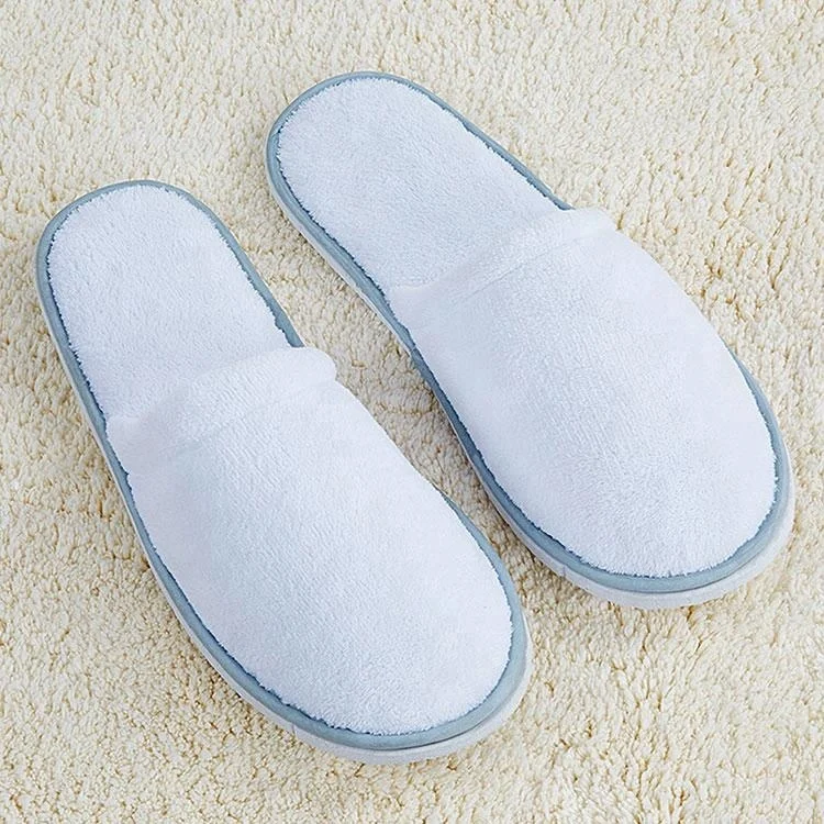 China supplier custom embroidery terry hotel disposable slipper