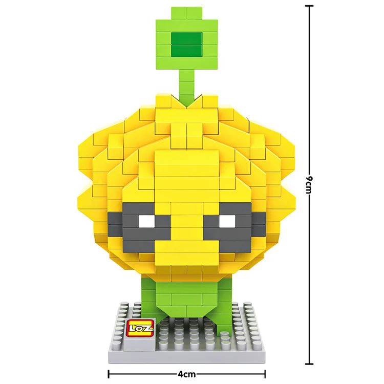 LOZ letters small yellow green color baby construction kits building plastic block toy