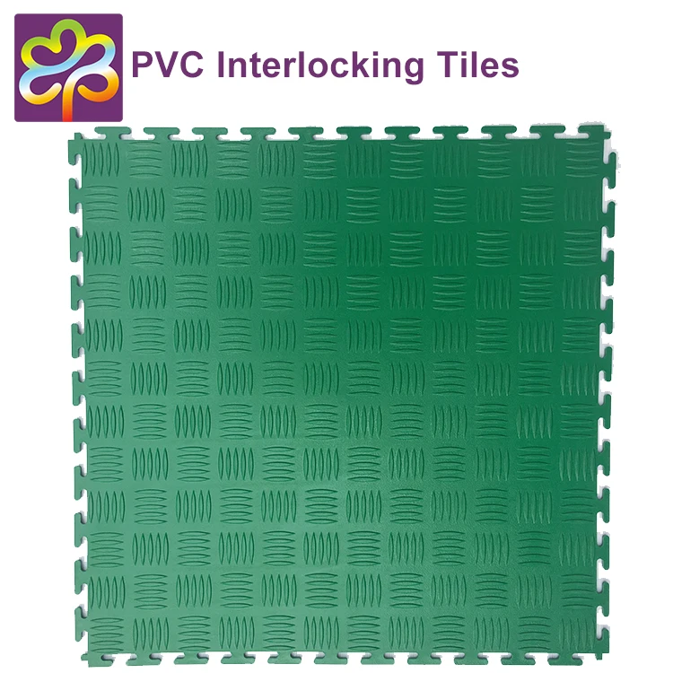 Factories assembly fire retardant wear resistant pvc interlocking tile floor
