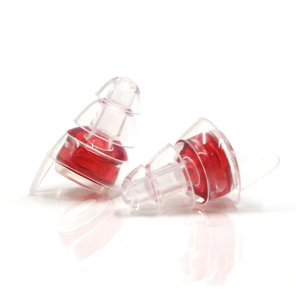 Soundproof high fidelity silicone musician filter earplugs