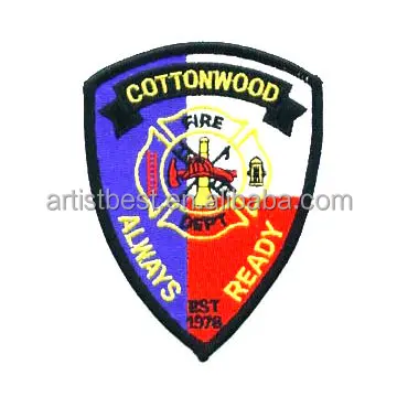 Custom Fire Rescue Overlocked Border Embroidered Patch