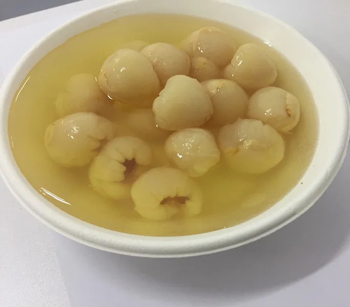 Canned food list of canned lychee fruit in syrup with halal sweets