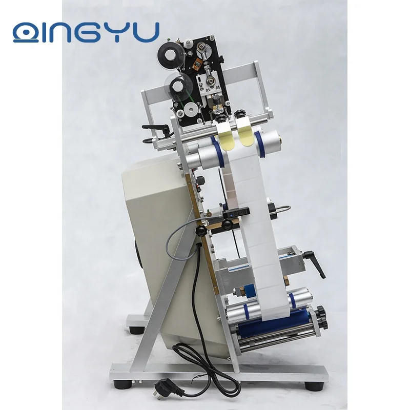 
Semi automatic QY-130 Round Plastic water wine beer cans tube vial pet glass bottle labeling machine 