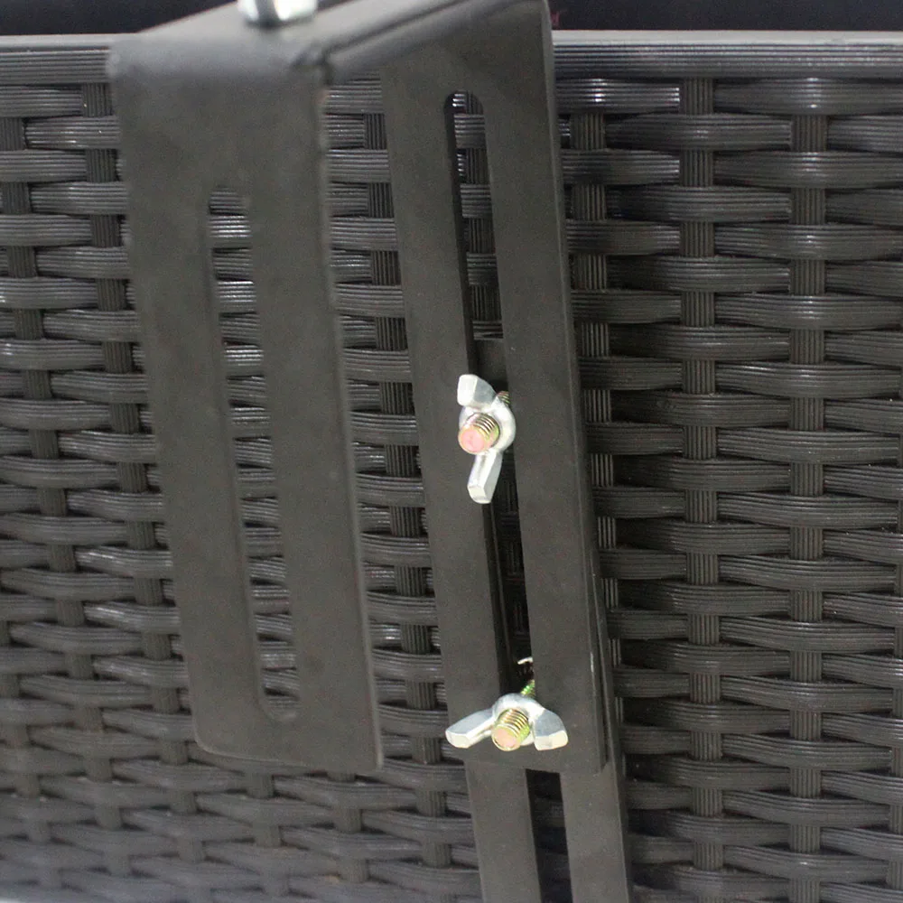 Wholesale self watering fancy white railing balcony plastic rattan plastic herb long flower pot window box rectangular planter